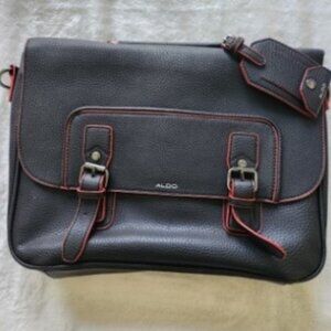 Men's Aldo Black Leather Messenger bag
